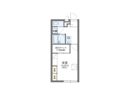 レオパレスグラシューズK(1K/2階)の間取り写真