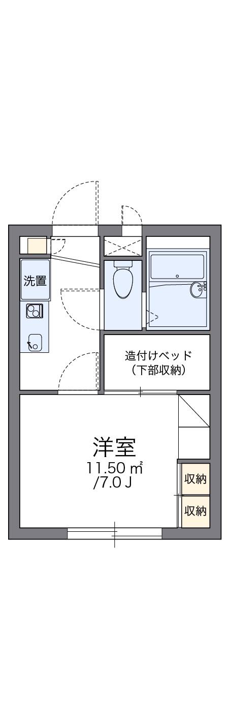 レオパレス千寿(1K/2階)の間取り写真