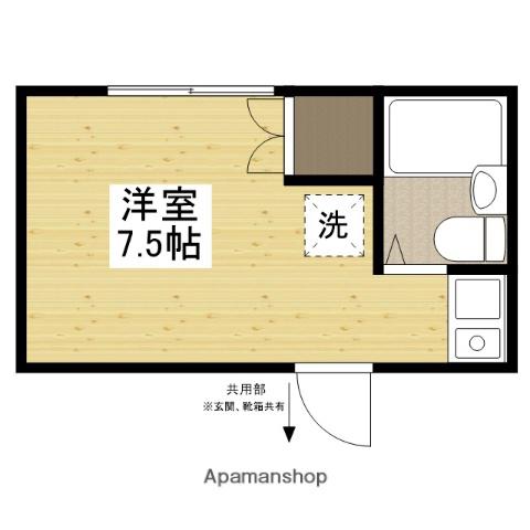 Uステージ五日市中央Ⅱ(ワンルーム/2階)の間取り写真