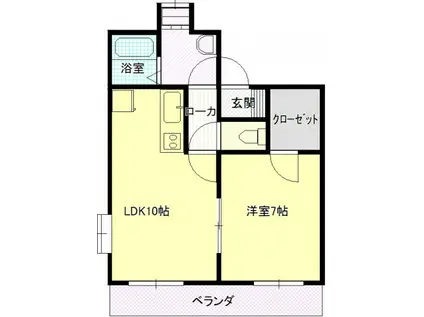コーポA&H(1LDK/3階)の間取り写真