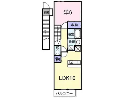 アルモニ・MA(1LDK/2階)の間取り写真