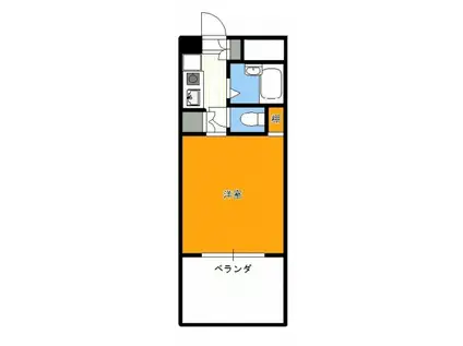 プラネットパーク牛田旭(1K/3階)の間取り写真