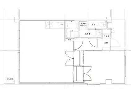 飯田ビル(1LDK/4階)の間取り写真