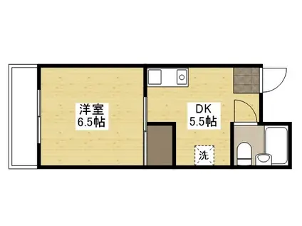 MSビル 南竹屋(1K/2階)の間取り写真