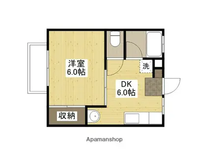 フローレンス2番館(1DK/2階)の間取り写真