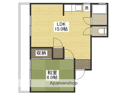 重谷ビル(1LDK/3階)の間取り写真