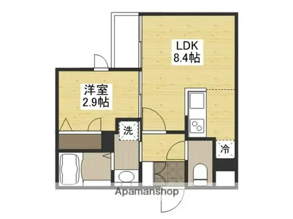 月光府中鹿籠壱番館(1LDK/1階)の間取り写真