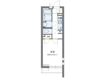 クレイノ西川口(1K/1階)の間取り写真