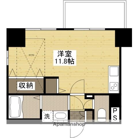 KATAYAMA BLDG 26(ワンルーム/11階)の間取り写真
