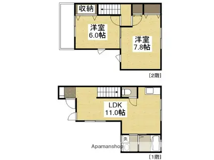 PKHOUSE(2LDK/1階)の間取り写真