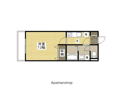 I JIGOZEN(1K/1階)の間取り写真