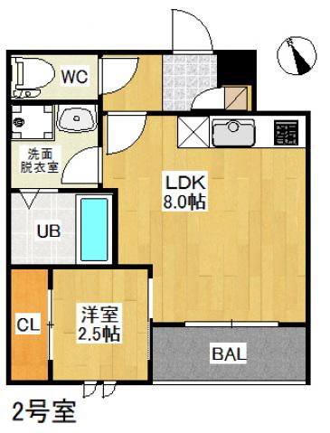 PENSIONJULY桜尾REGALESTPENSION桜尾(1LDK/3階)の間取り写真