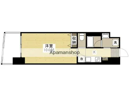 ウイング宝町ファイブ(1K/12階)の間取り写真