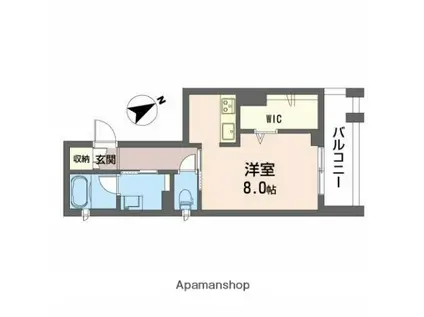 ベレオ大宮(ワンルーム/3階)の間取り写真