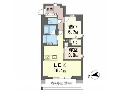 シャーメゾンステージ中央通(1SLDK/6階)の間取り写真