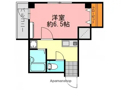 ゴールデンリバー広本町(1K/4階)の間取り写真