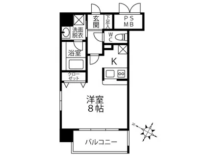 センチュリー大須(1K/4階)の間取り写真