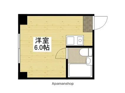 ラビングビル(ワンルーム/2階)の間取り写真