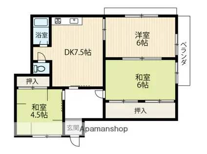 永田ビル(3DK/3階)の間取り写真