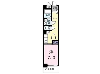 フォーム(1K/1階)の間取り写真