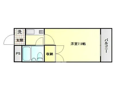 メゾン澤原(1K/2階)の間取り写真