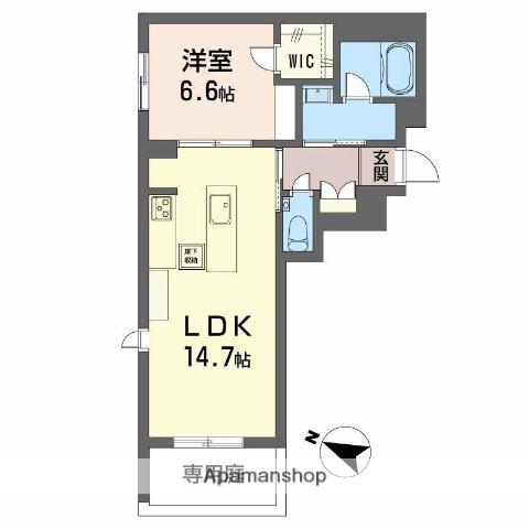 CASA ニックスⅤ(1LDK/1階)の間取り写真