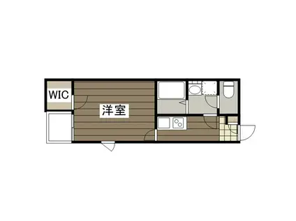 レオネクスト美 EGAO(1K/1階)の間取り写真