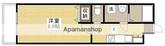 デルタ幟町(1K/4階)の間取り写真