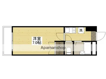 サンライズ三宅Ⅲ(1K/4階)の間取り写真