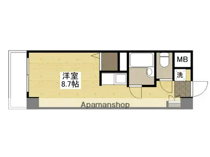 田中興産本社ビル(ワンルーム/4階)の間取り写真