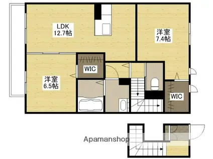 マンハイムドリット(2LDK/2階)の間取り写真