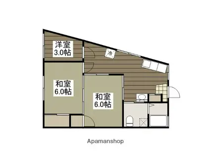 鈴木ビル(3DK/3階)の間取り写真