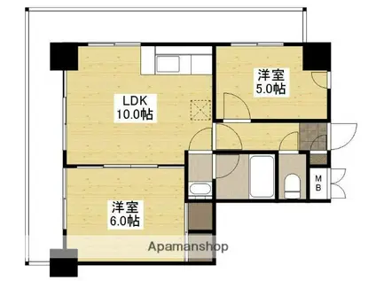 アネックス紅葉(2LDK/4階)の間取り写真
