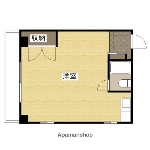ハイツ陽光(ワンルーム/3階)の間取り写真