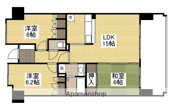 サーパス城北台(3LDK/3階)の間取り写真
