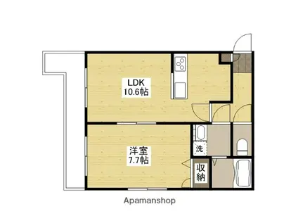 メゾンヒカリエ(1LDK/3階)の間取り写真