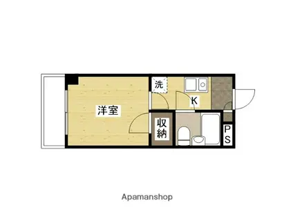 リバティ丸之内(1K/4階)の間取り写真