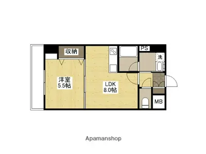 セリオンパレス(1LDK/7階)の間取り写真