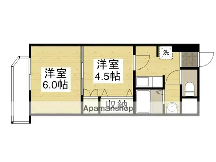 レイクタワーマンション(2K/4階)の間取り写真