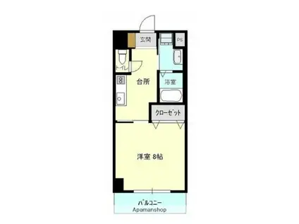 フルリール松浦Ⅱ(1K/4階)の間取り写真