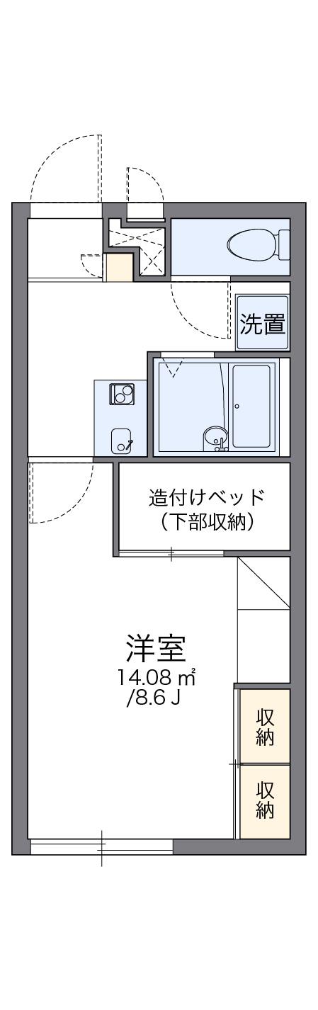 レオパレスコンフォール(1K/2階)の間取り写真