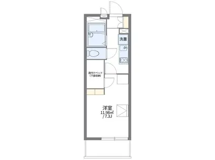 レオパレス新開(1K/3階)の間取り写真