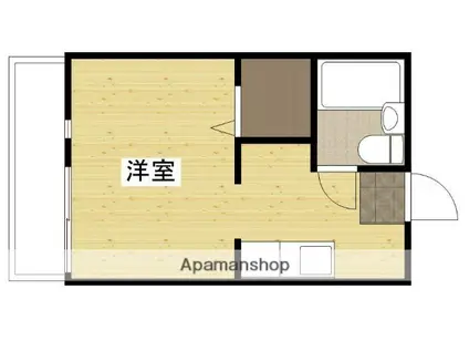 LA新徳田B(ワンルーム/1階)の間取り写真