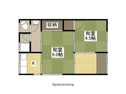 和田アパート(2K/2階)の間取り写真