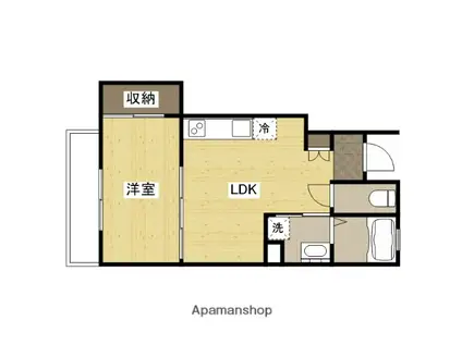 サウサリート(1LDK/1階)の間取り写真