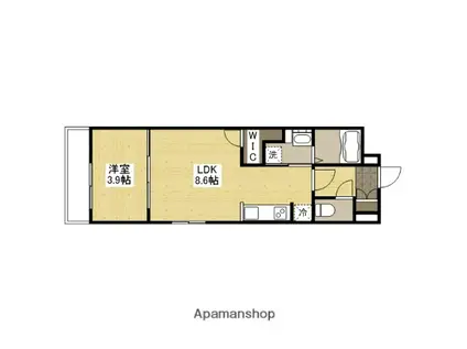 月光野上(1LDK/3階)の間取り写真