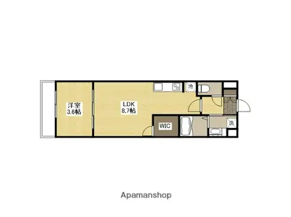 月光手城ルート2(1LDK/1階)の間取り写真