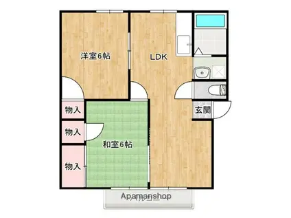 ハイツジュネス(2LDK/1階)の間取り写真