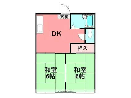 アネックス横屋A(2DK/2階)の間取り写真