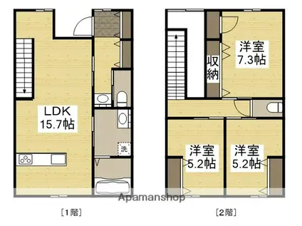 グランメゾンクレスト南蔵王Ⅰ(3LDK)の間取り写真